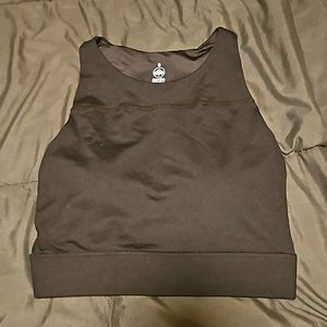 NWOT Senita Athletics Black Sports Bra with phone pocket!